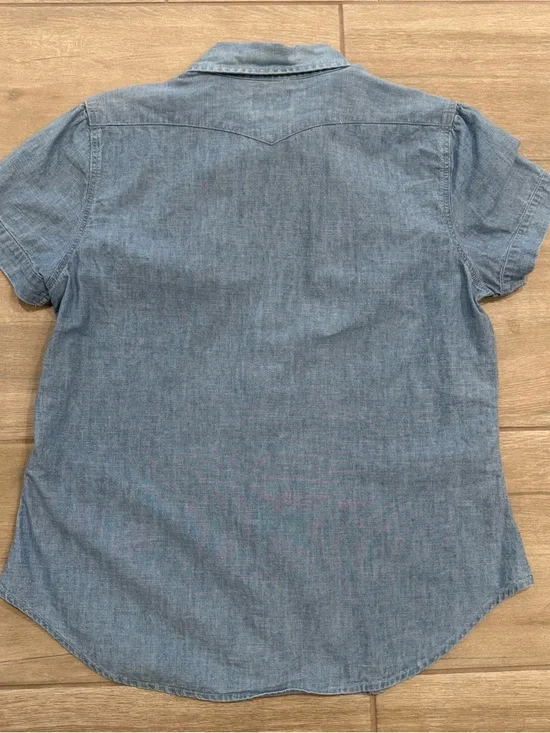 Polo Ralph Lauren - Mila Chambray Denim Button Down Western Roses Size Medium - Picture 12 of 14